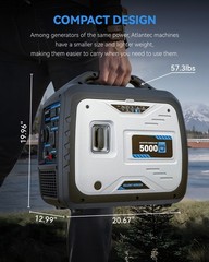 5000W Portable Gas Inverter Generator 4 Stroke Quiet 120V EPA Campe Home Backup