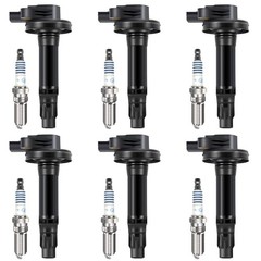 MAS 6Pcs Ignition Coil Pack & 6Pcs Motorcraft Platinum Spark Plug SP520 Compa…