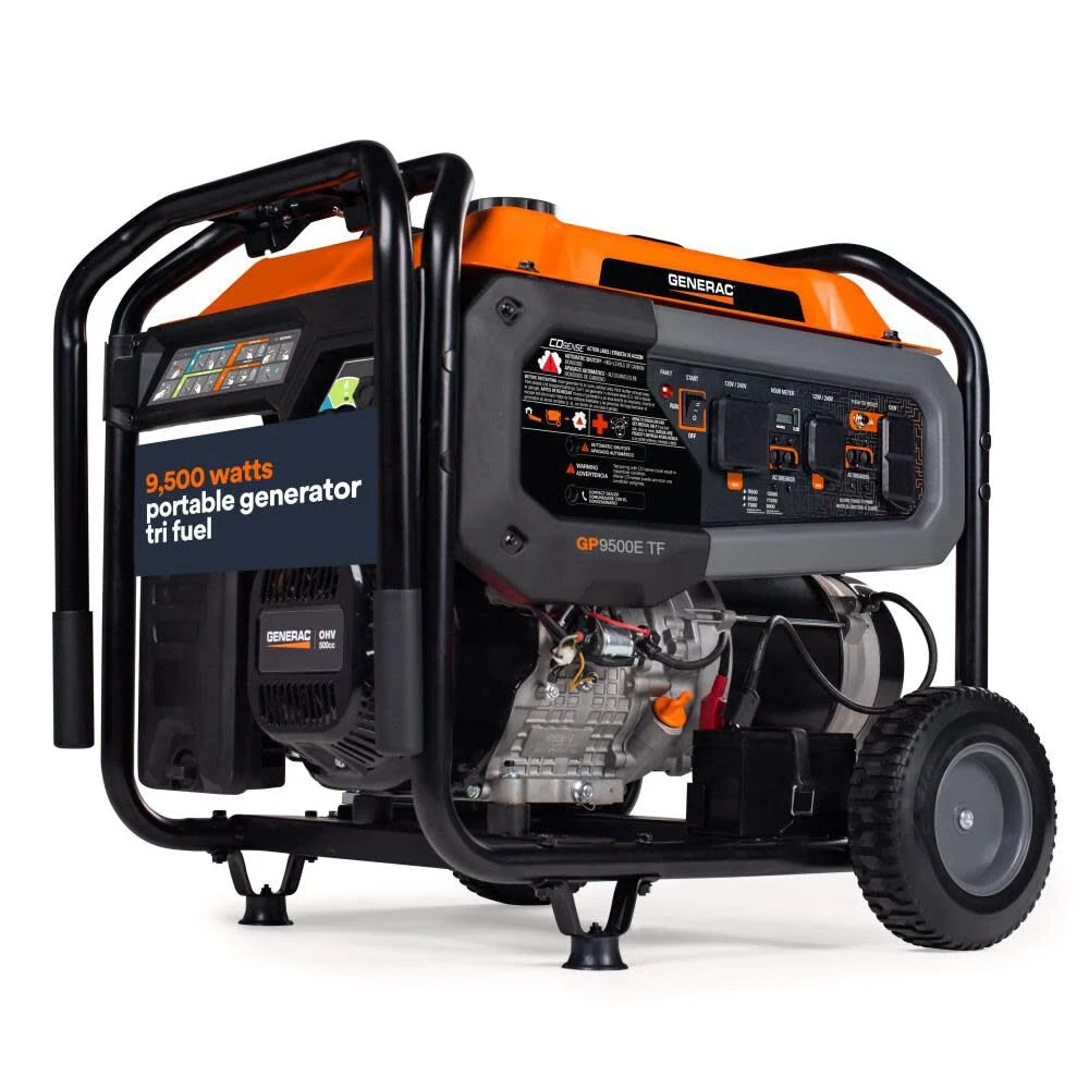 Generac Gp Series 12,500 Watt Tri-Fuel 49-State Portable Generator With Cosense