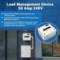 Smart Management Module 50 Amp Load Manager, Compatible with Generac Gray