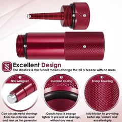 Red Oil Change Funnel and Oil Magnetic Dipstick for Honda Generator EU2200i