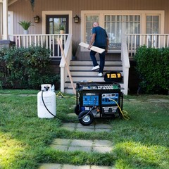 DuroMax 12,000-W Portable RV Ready Dual Fuel Electric Start Generator, CO Sensor
