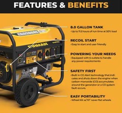 Firman 6700W / 8300W Portable Gas Generator