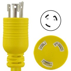 Conntek 14825 RV Generator Adapter with 30 Amp 3 Prong Locking Male Plug To RV