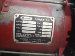 Vintage Dayton 2250 Watt Portable Gas Generator I20v 5hp briggs & stratton