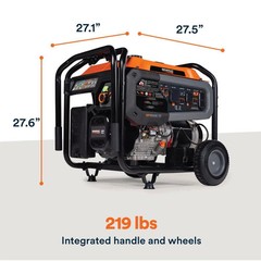 Generac Gp Series 12,500 Watt Tri-Fuel 49-State Portable Generator With Cosense
