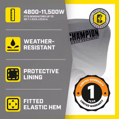 Champion Power Equipment Portable Generators Storage Cover Weather-Resistant