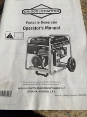 Briggs & Stratton Storm Responder Portable Generator 5500W/8250W w/ Manual