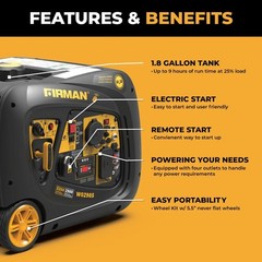 FIRMAN W02985 3200W Remote Start Inverter Portable Generator