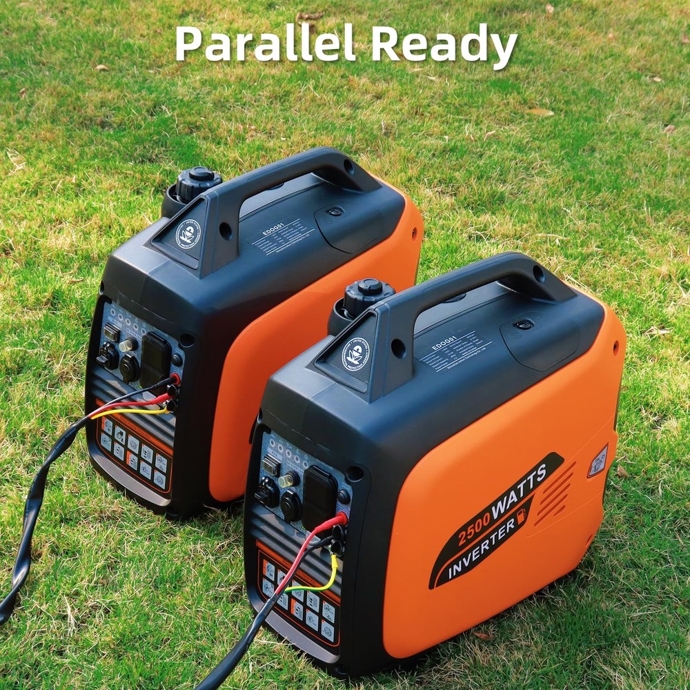 Efurden 2500W Portable Inverter Generator Gas Quiet for Camping RV 2-Pack Set