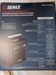 Senix PS600 600W/1200W Peak Portable Power Station 518Wh Pure Sine Wave AC/DC
