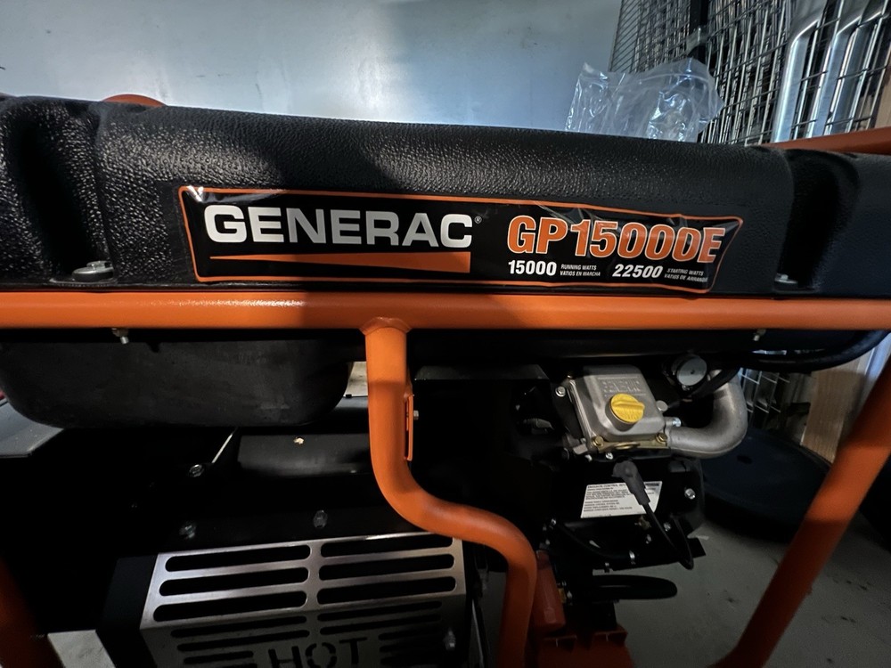 Generac GP15000E Portable Generator 15000W 22500W Peak Tri-Fuel