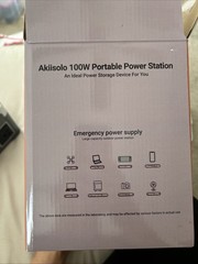 Akiisolo 100W Portable Power Station MO GO10Y featuring a 192Wh LiFePO4 battery