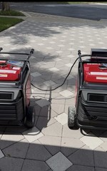 TWO Honda EU7000iS Inverter Generator Electric Start Portable 120/240V 5.1 gal