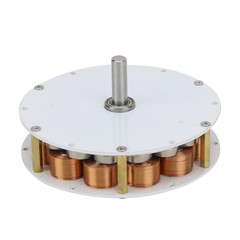 Mini Disc Iron Core Generator 50W 24V Strong Magnetic Multi-pole Three-Phase