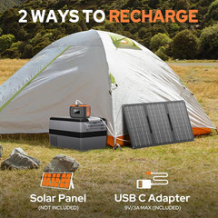 Portable Power Station 120W, Power Bank with AC Outlet, Portable Generator 97.6W