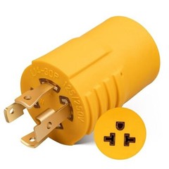 30 Amp to 20 Amp 240V Generator Distribution Adapter NEMA L14-30P to 5-15/20R