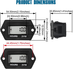Digital Hours Counter,Ac/Dc 5V to 277V for Garden Tractor Generator Scooter Club