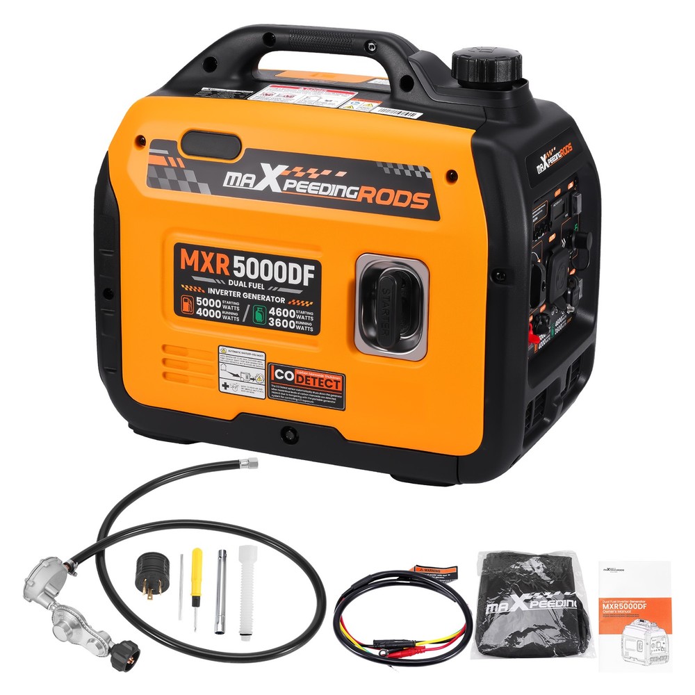 5000W Dual Fuel Generator for Home Emergency Gas/Propane with CO Alarm