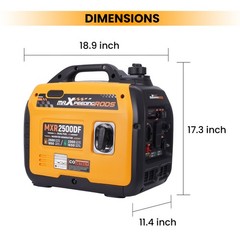 2.5KW Portable Gas/Propane Inverter Generator – Pure Sine Wave & CO Alarm