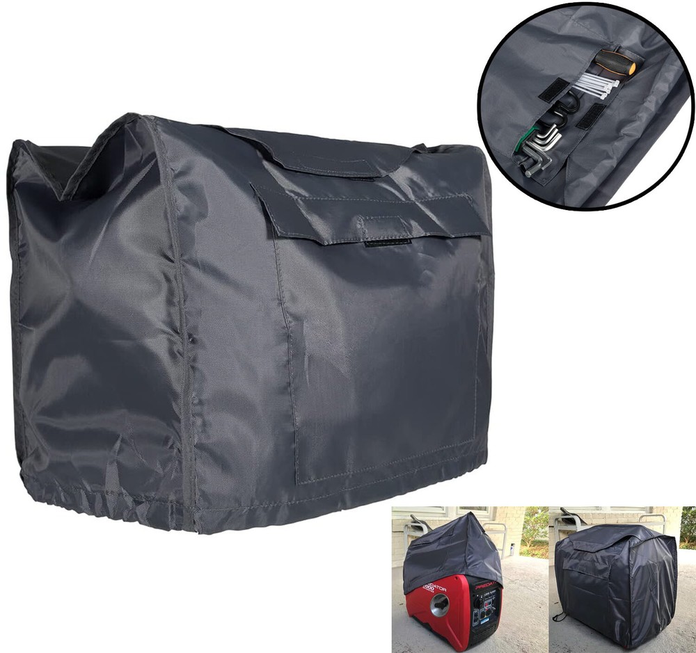 Waterproof Generator Cover w Storage Pocket For Honda Eu2000i Eu2200i Generators