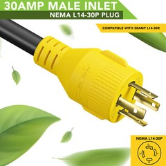 Generator Extension Cord 15 Ft 4 Prong Power Cable 10 4 30 Amp Adapter Plug New