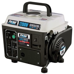 1,200W Carrying Handle, PG1202SA Gas-Powered Portable Generator, 1200W, Black…