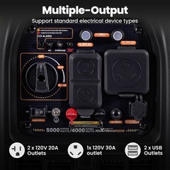 5KW 23kg Inverter Generator ECO Mode Quiet & Fuel Efficient for Tailgating