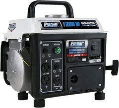 Portable 1,200 Peak Watts Generator with 5-Hour Runtime – Black/White Elegance