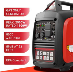 2500W Portable Generator Super Quiet Inverter Generator Ultra Lightweight for Ho