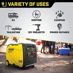 Champion 4500-W Portable Gas Powered Inverter Generator, Remote Start, CO Shield
