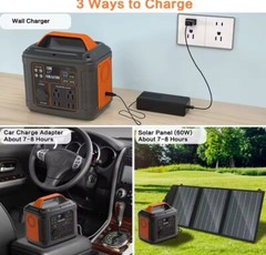 New Portable Power Station 300W 296Wh Solar Generator Battery Quick Charge 110V