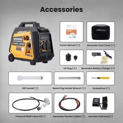 3500 Watt Portable Generator Inverter 3.2KW Gas/LPG Dual Fuel Electric Start