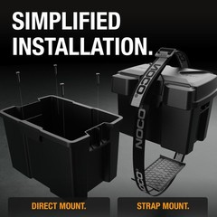 12V Battery Box Group U1 Heavy-Duty Snap-Top Protective Case Black