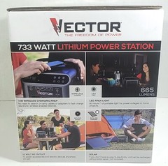VECTOR VECLIPS4 500 Watt Portable Power Station with 444 WH Li-On Battery
