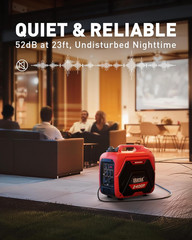 2400W Portable Generator with Mobility Kit for Easy Outdoor Power