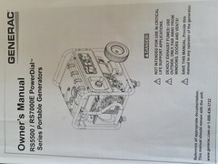 Generac RS5500 Portable Generator
