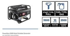NEW – PowerBoss 2500W Gasoline Powered Portable Generator with CO Guard®