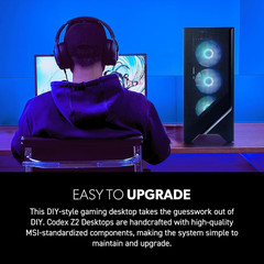 Msi Codex Z2 Gaming Desktop: AMD R7-8700F, Geforce RTX 5070, 32GB DDR5, 2TB M.2