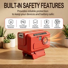 220V Portable Power Inverter for Milwaukee 18V Battery,AC & USB Output，promotion