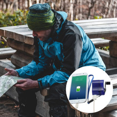 USB Hand Crank Charger, Portable Hand Crank Generator for Camping Outdoor Chargi