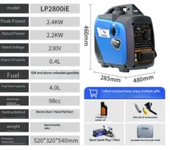 220V Gas-Powered Inverter Portable Generator, Small, Electric Start,for Home Use