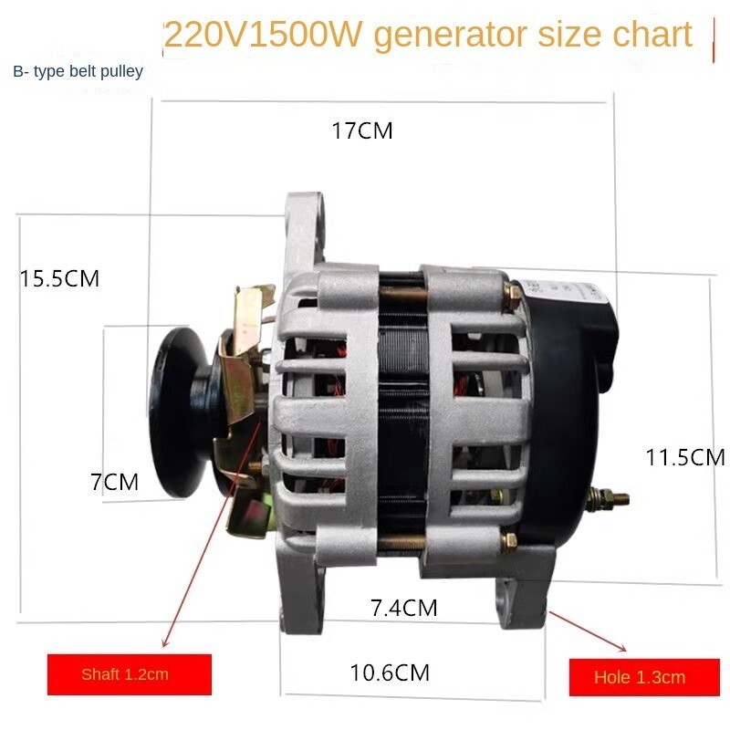 Constant-Voltage, Pure Copper-Wound AC Generator for Household Lighting