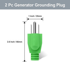 2 Pack Neutral Ground Bonding Plug for Portable Inverter Generator, Surge Protec