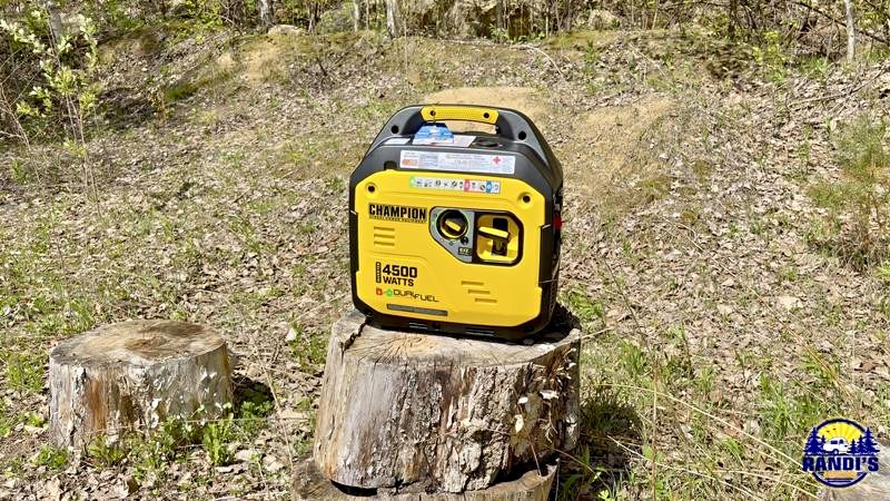 Champion 4500W Dual Fuel Portable Inverter Generator w/ CO Shutdown Yellow/Black