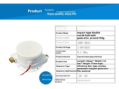 Impact Double Nozzle Hydroelectric Generator Alternative Energy Generators 100W