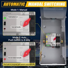 Automatic Transfer Switch, 100 Amp Generator 2P 3 100