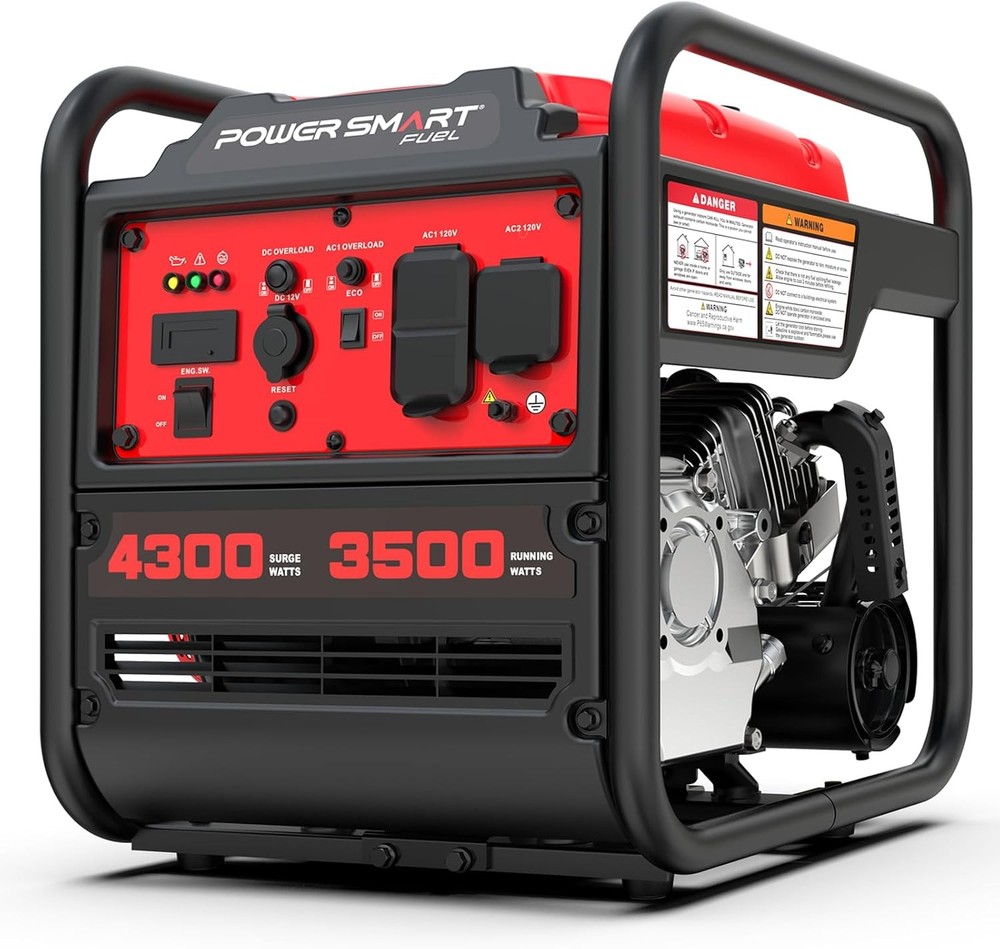4300W Portable Inverter Generator 3500W Rated 223cc 4-Stroke Gas Powered Engine