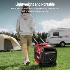 Gas/Propane + 120/240V Portable Generator 5200W – 10h Gas Runtime for Camping
