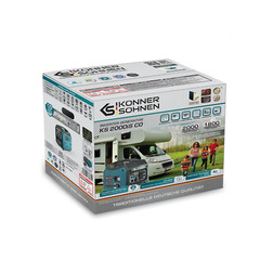 Könner Söhnen 2000W Quiet Portable Gas Inverter Generator + Free Tire Inflator